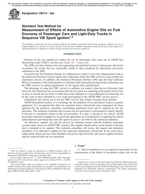 ASTM D8114-20a pdf