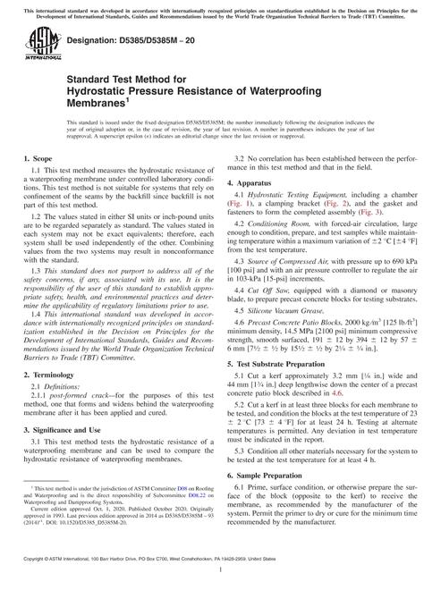 ASTM D5385/D5385M-20 pdf