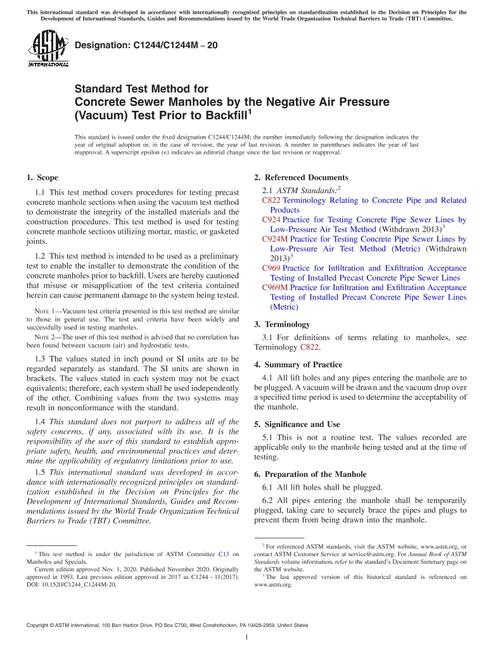 ASTM C1244/C1244M-20 pdf