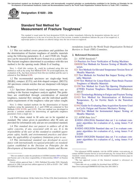 ASTM E1820-20b pdf