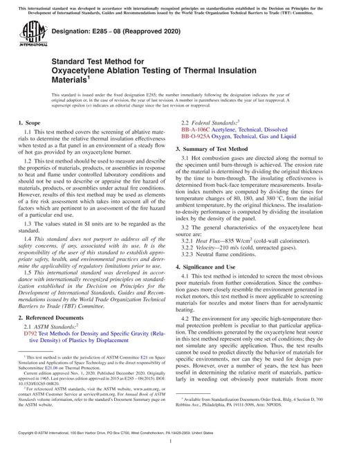 ASTM E285-08(2020) pdf