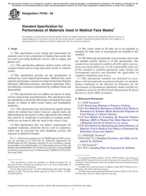 ASTM F2100-20 pdf