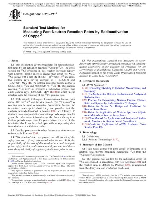 ASTM E523-21e1 pdf