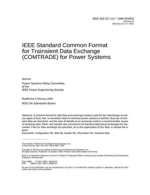 IEEE C37.111-1999 pdf