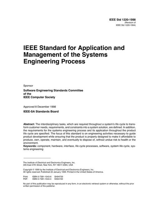 IEEE 1220-1998 pdf