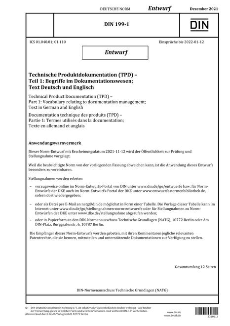 DIN 199-1 - DRAFT pdf