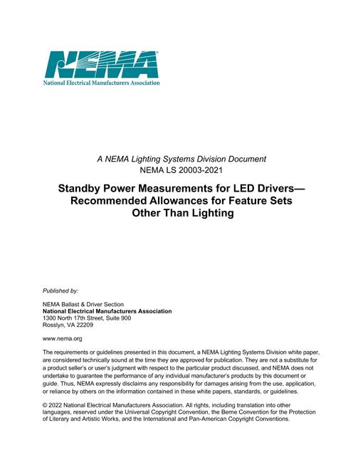 NEMA LS 20003-2021 pdf