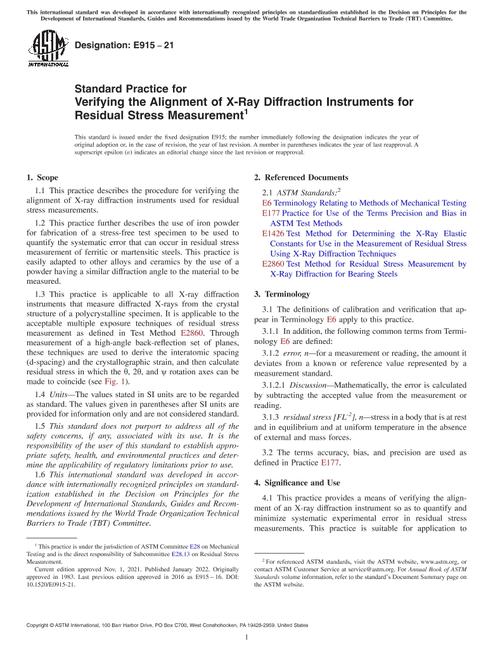 ASTM E915-21 pdf