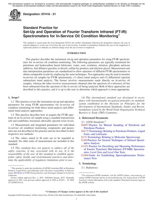 ASTM D7418-21 pdf