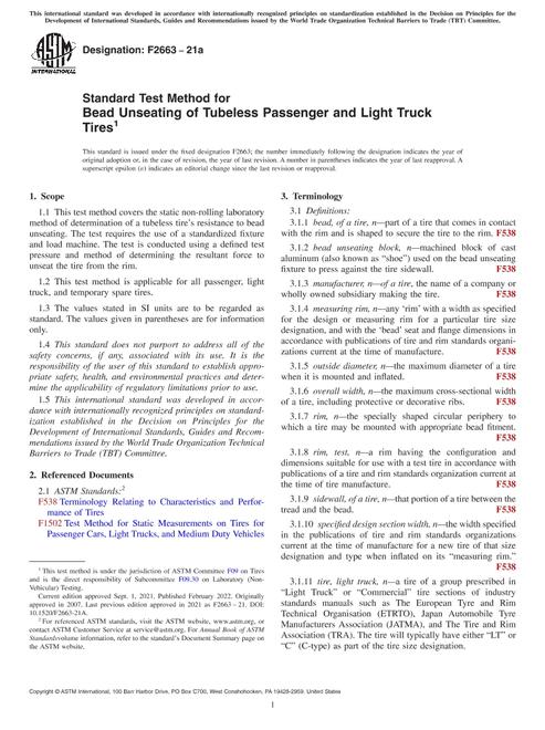 ASTM F2663-21a pdf