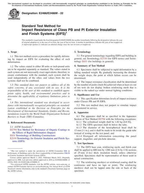 ASTM E2486/E2486M-22 pdf