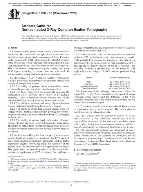 ASTM E1931-16(2022) pdf