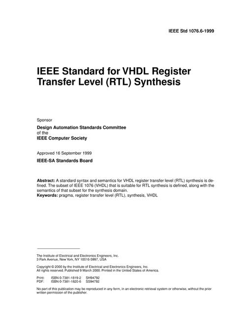 IEEE 1076.6-1999 pdf