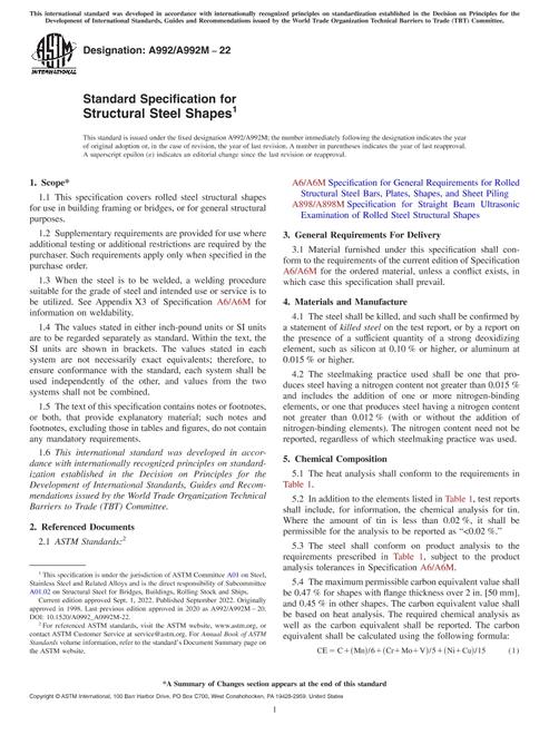 ASTM A992/A992M-22 pdf