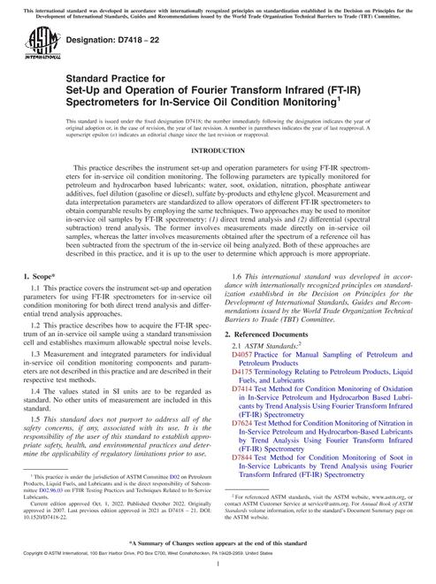 ASTM D7418-22 pdf