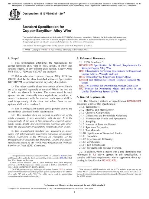 ASTM B197/B197M-20e1 pdf