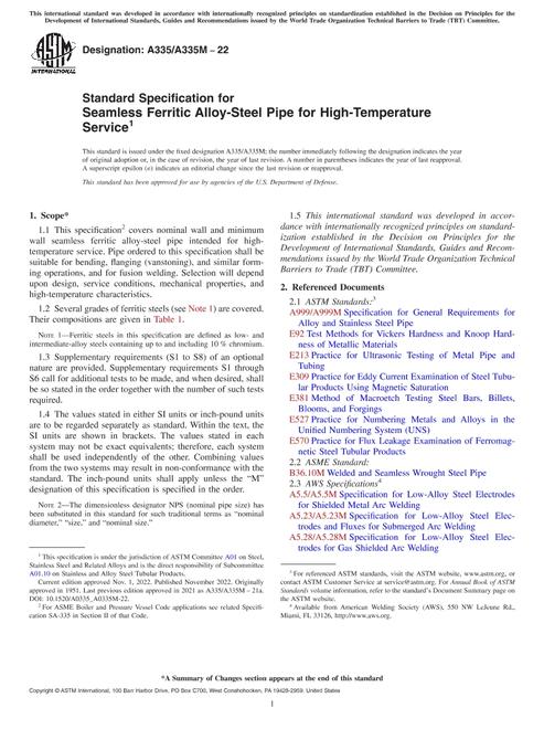 ASTM A335/A335M-22 pdf