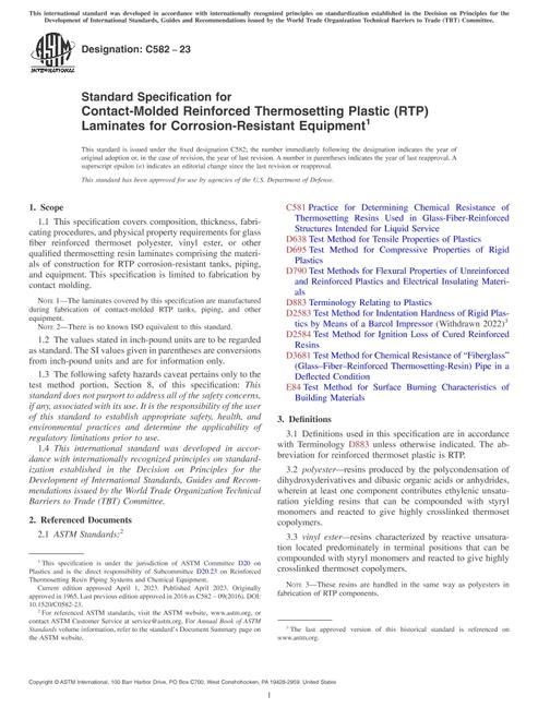 ASTM C582-23 pdf