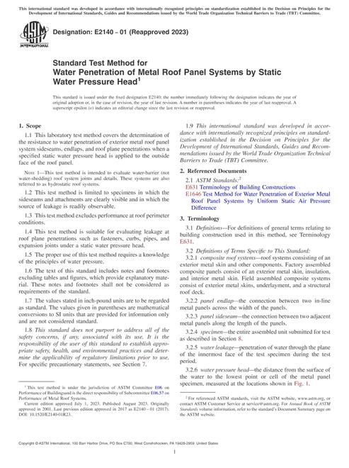 ASTM E2140-01(2023) pdf