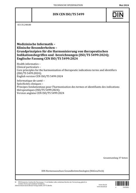 DIN CEN ISO/TS 5499 pdf