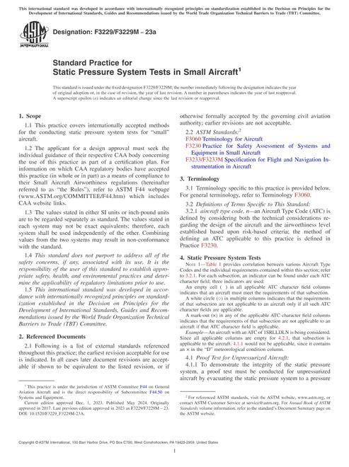 ASTM F3229/F3229M-23a pdf