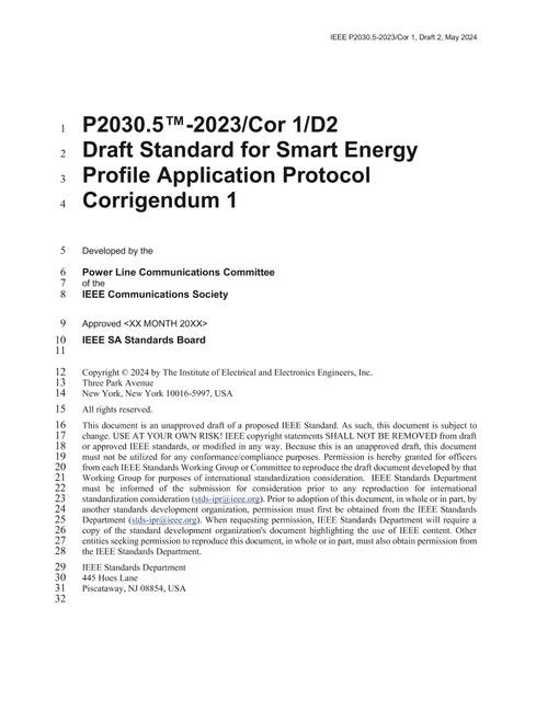 IEEE 2030.5-2023/Cor 1 pdf