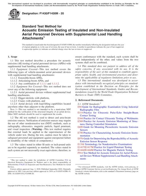 ASTM F1430/F1430M-20 pdf