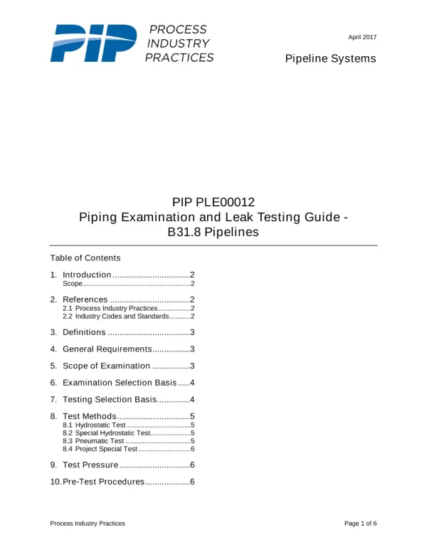 PIP PLE00012 pdf