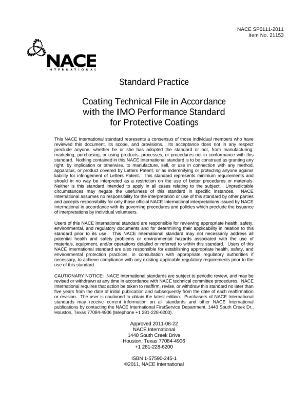 NACE SP0111-2011 pdf