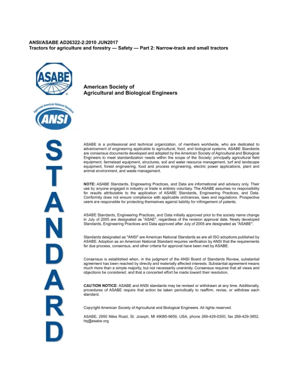 ASAE/ASABE AD26322-2:2010 (R2022) pdf