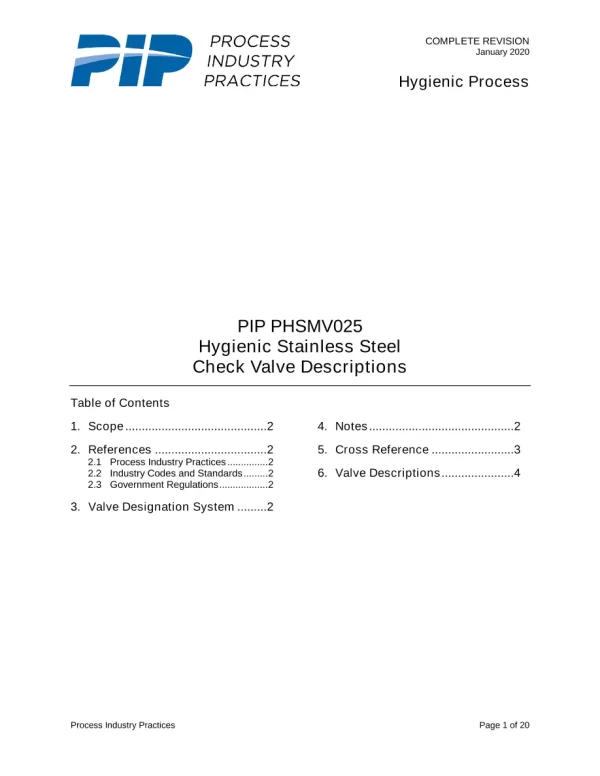 PIP PHSMV025 pdf