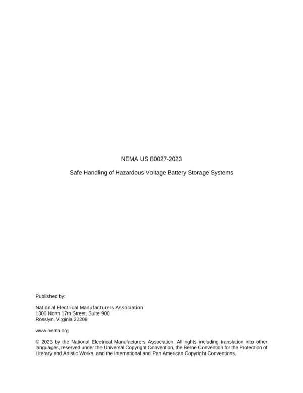 NEMA US 80027-2023 pdf