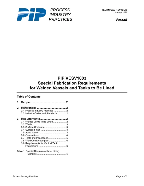 PIP VESV1003 pdf