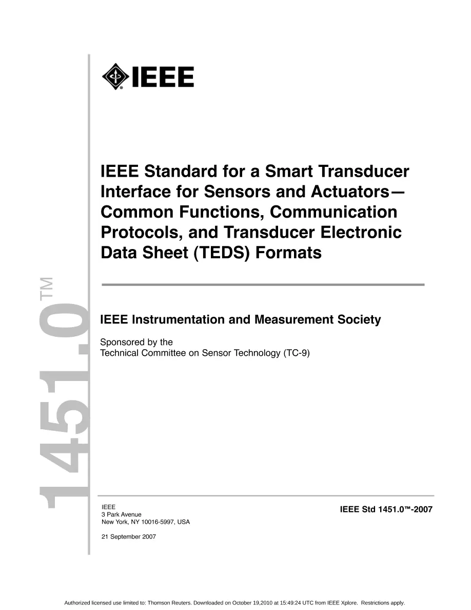 IEEE 1451.0-2007 pdf