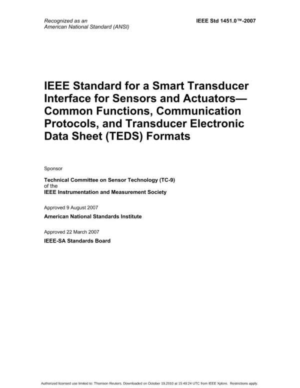 IEEE 1451.0-2007 pdf