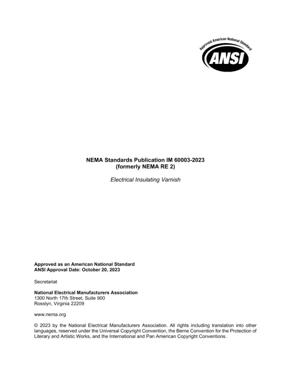 NEMA IM 60003-2023 pdf