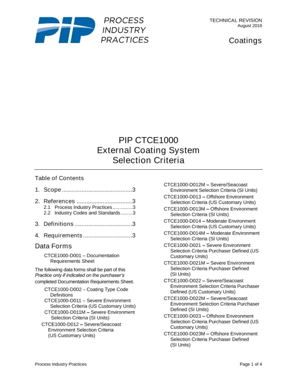 PIP CTCE1000 pdf