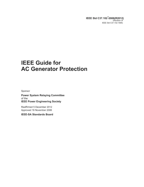 IEEE C37.102-2006 pdf