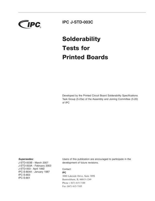 IPC J-STD-003C pdf