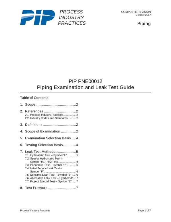 PIP PNE00012 pdf