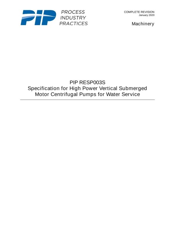 PIP RESP003S pdf