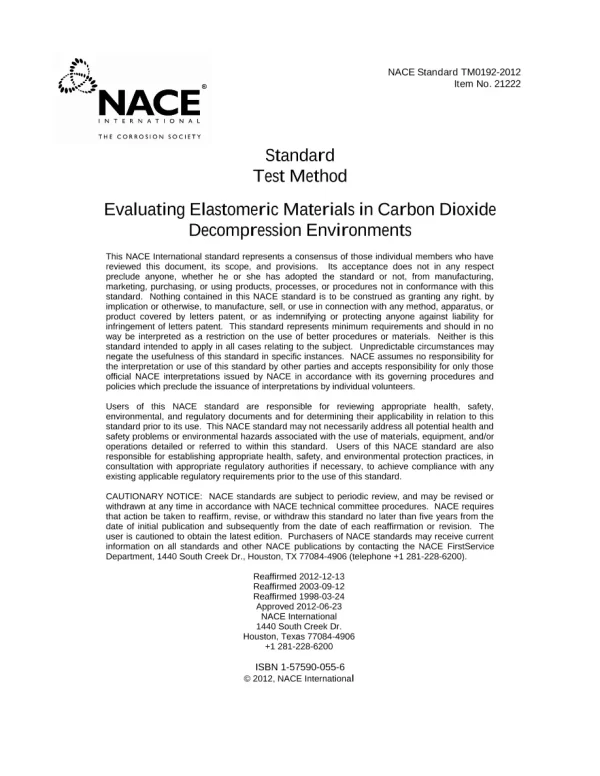 NACE TM0192-2012 pdf