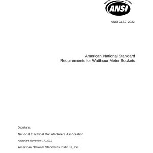 NEMA ANSI C12.7-2022 pdf