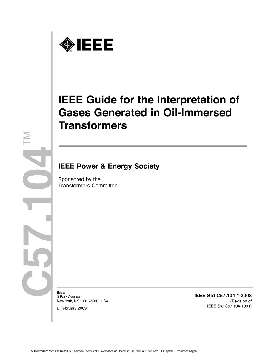 IEEE C57.104-2008 pdf