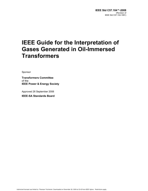 IEEE C57.104-2008 pdf