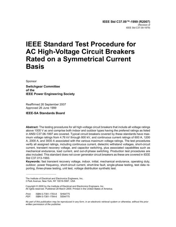 IEEE C37.09-1999 pdf