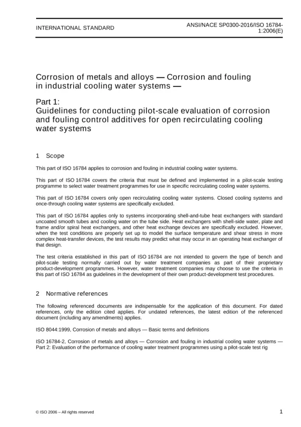 NACE SP0300-2016/ISO 16784-1:2006 pdf