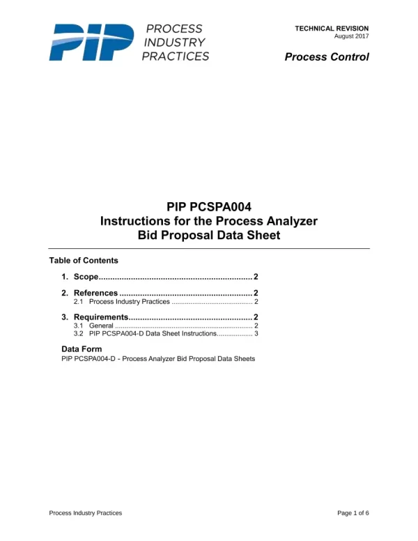 PIP PCSPA004 pdf