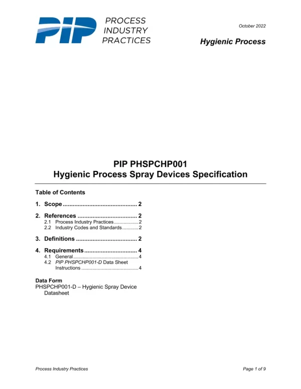 PIP PHSPCHP001 pdf