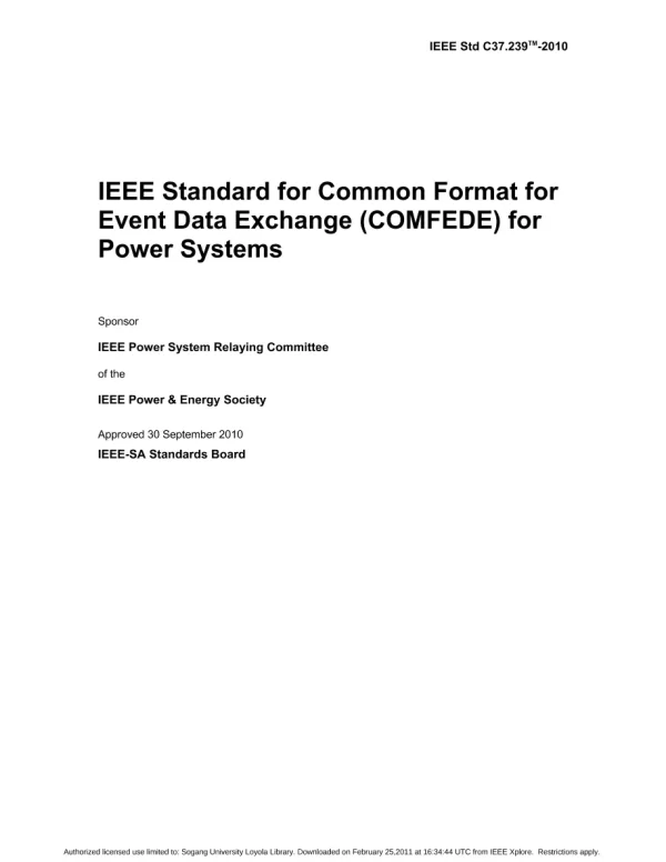 IEEE C37.239-2010 pdf